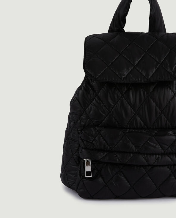 Mini sac à dos matelassé noir - Pimkie