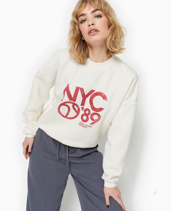 Sweat avec print blanc - Pimkie