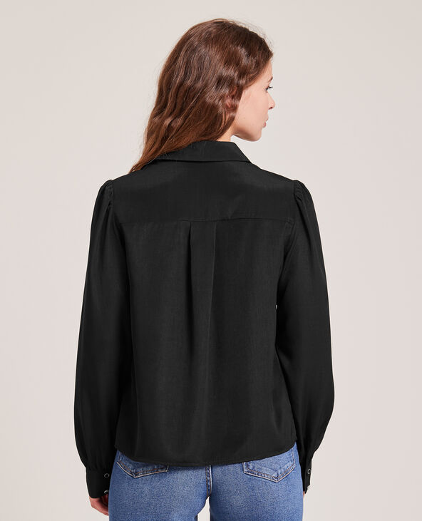 Chemise fluide boutons métalliques noir - Pimkie