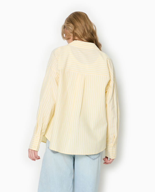 Chemise ample, droite et rayée jaune - Pimkie