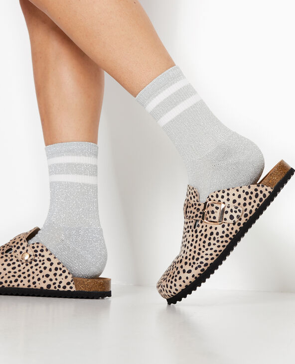 Chaussettes sport avec lurex argenté - Pimkie