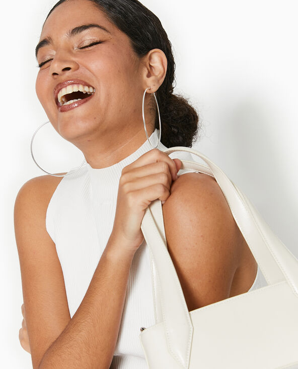Pull sans manches en maille côtelée blanc - Pimkie