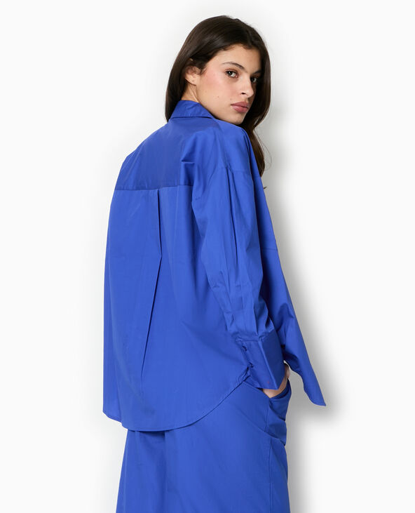 Chemise oversize avec poches bleu électrique - Pimkie