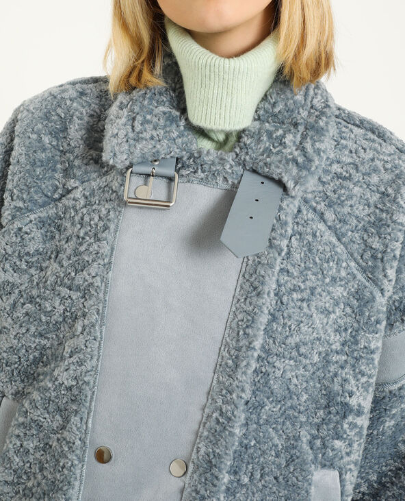 Veste esprit shearling vert de gris - Pimkie