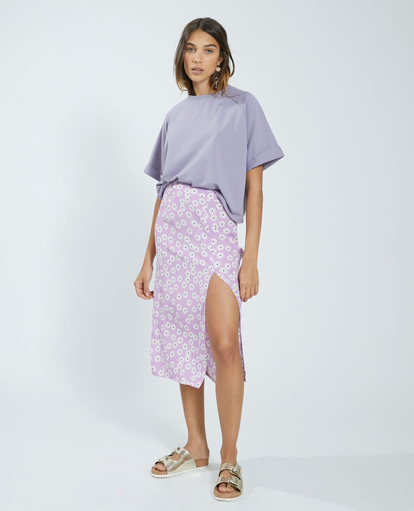 Sweat manches courtes lilas - Pimkie