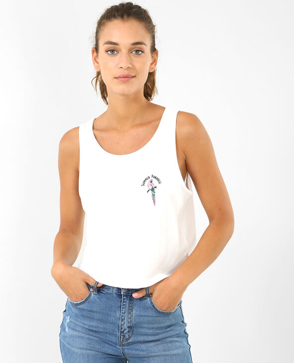 Cropped top imprimé blanc - Pimkie