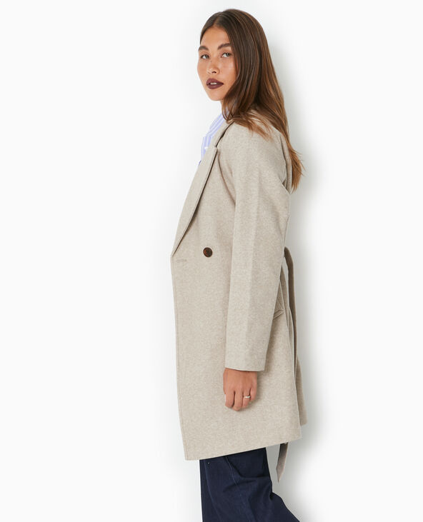 Manteau mi-long avec ceinture doré - Pimkie