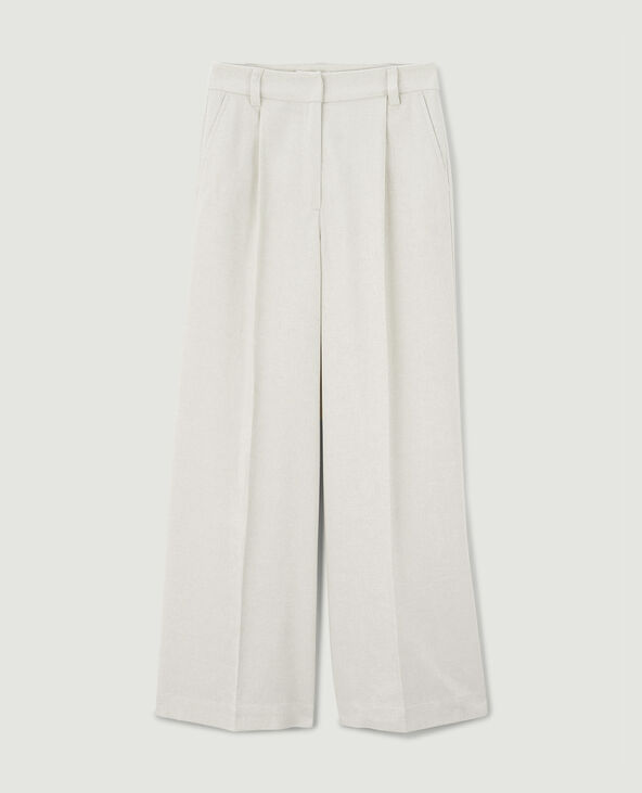 Pantalon large et droit écru - Pimkie