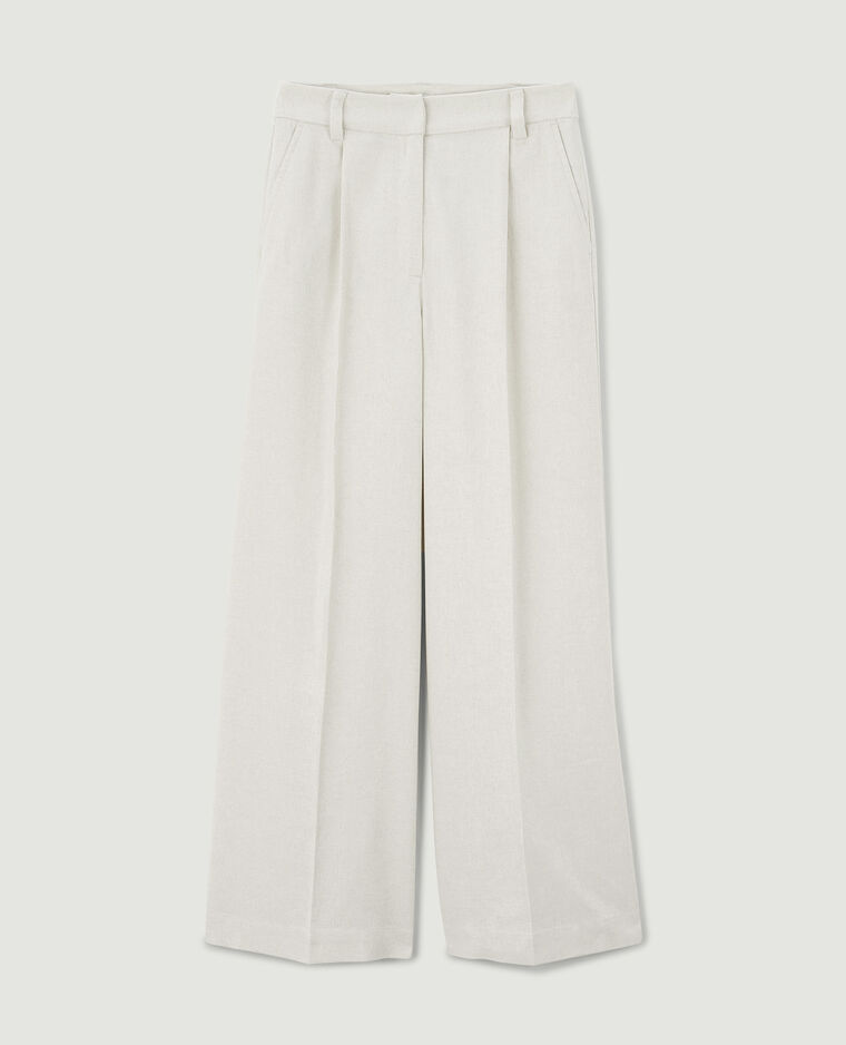 Pantalon large et droit écru - Pimkie