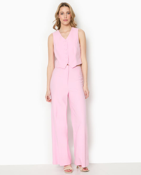 Gilet de barman avec boutons recouverts rose - Pimkie