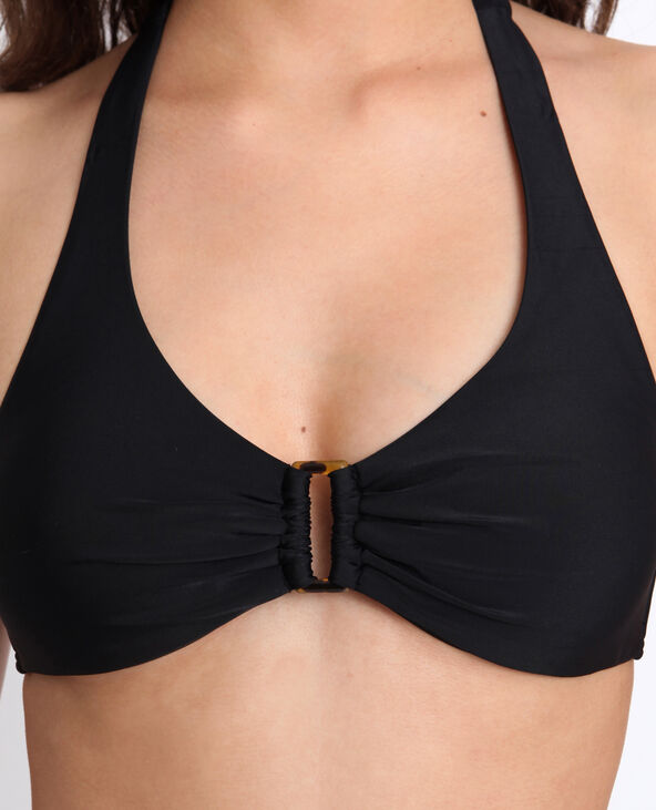 Haut de bikini uni noir - Pimkie