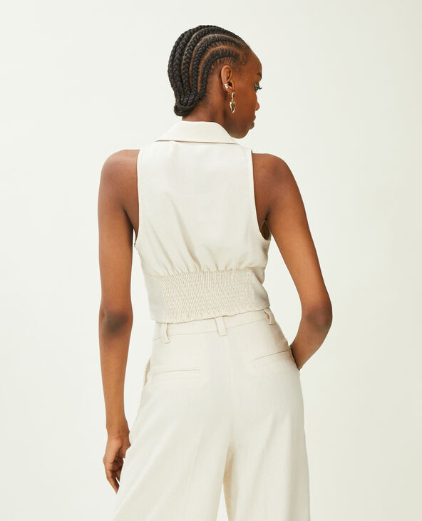 Top façon gilet de barman sable - Pimkie