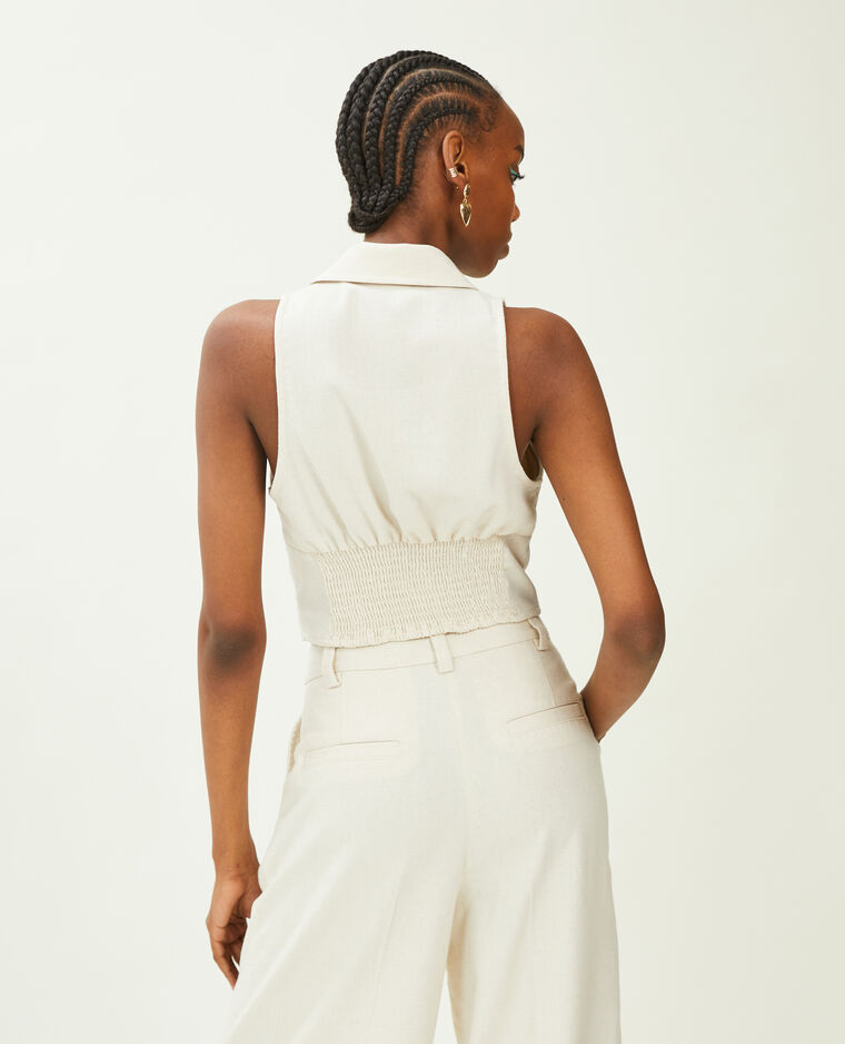 Top façon gilet de barman sable - Pimkie
