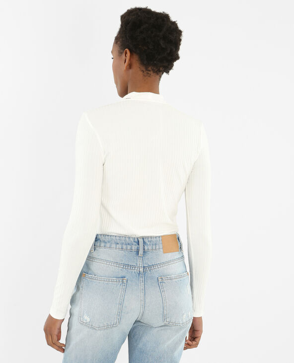 T-shirt col choker blanc - Pimkie