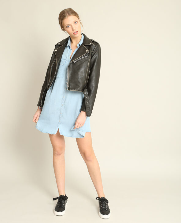 Robe chemise bleu clair - Pimkie
