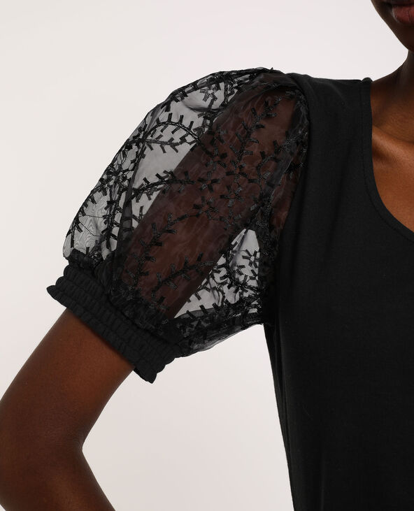 Top manches ballon noir - Pimkie