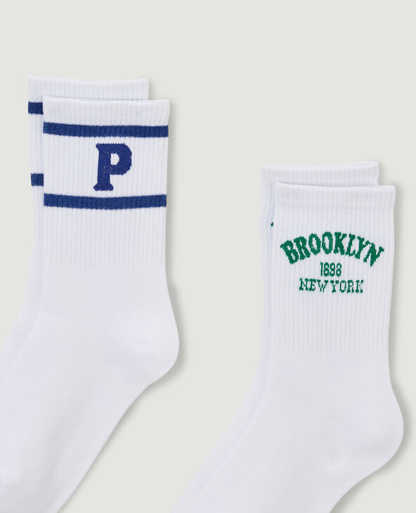 Lot de 2 paires de chaussettes blanc - Pimkie