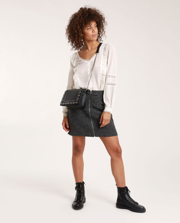 Jupe en tweed noir - Pimkie