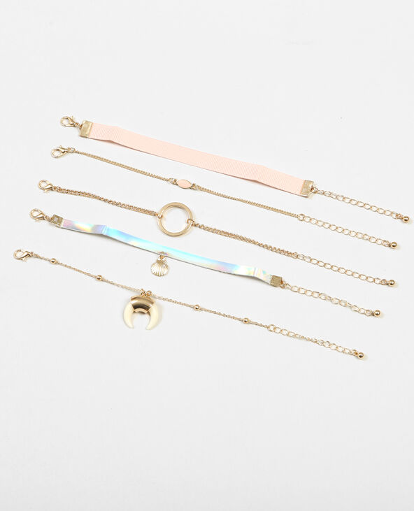 Lot de 5 bracelets doré - Pimkie