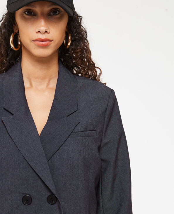Veste cropped double boutonnage gris foncé - Pimkie