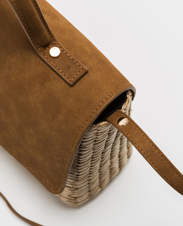 Sac cartable en paille beige - Pimkie