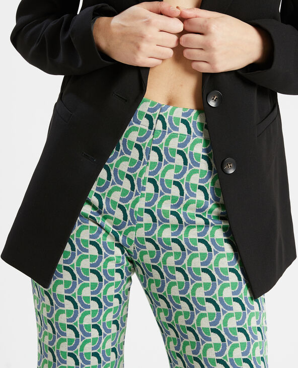 Pantalon flare en maille vert olive - Pimkie