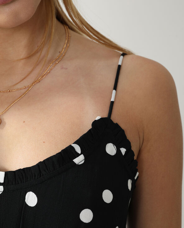 Robe à pois noir - Pimkie