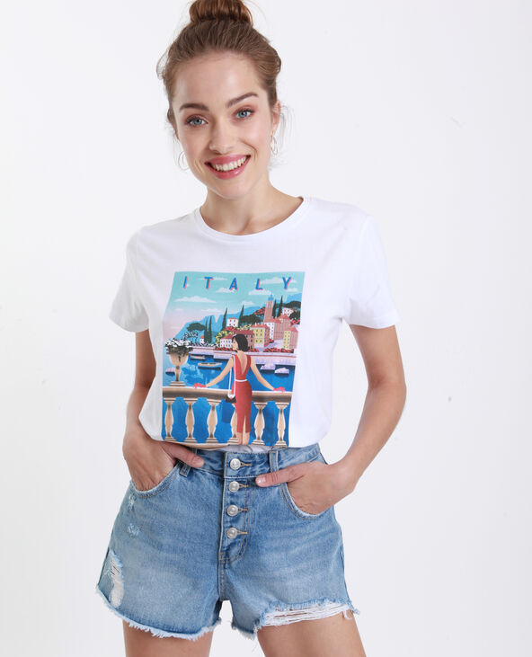 T-shirt Italy blanc - Pimkie