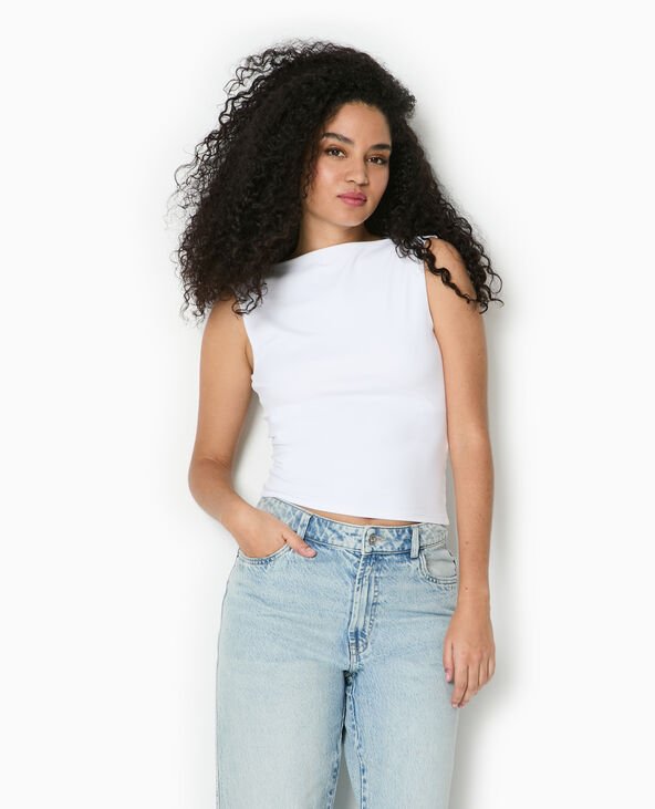 Top encolure bateau blanc - Pimkie