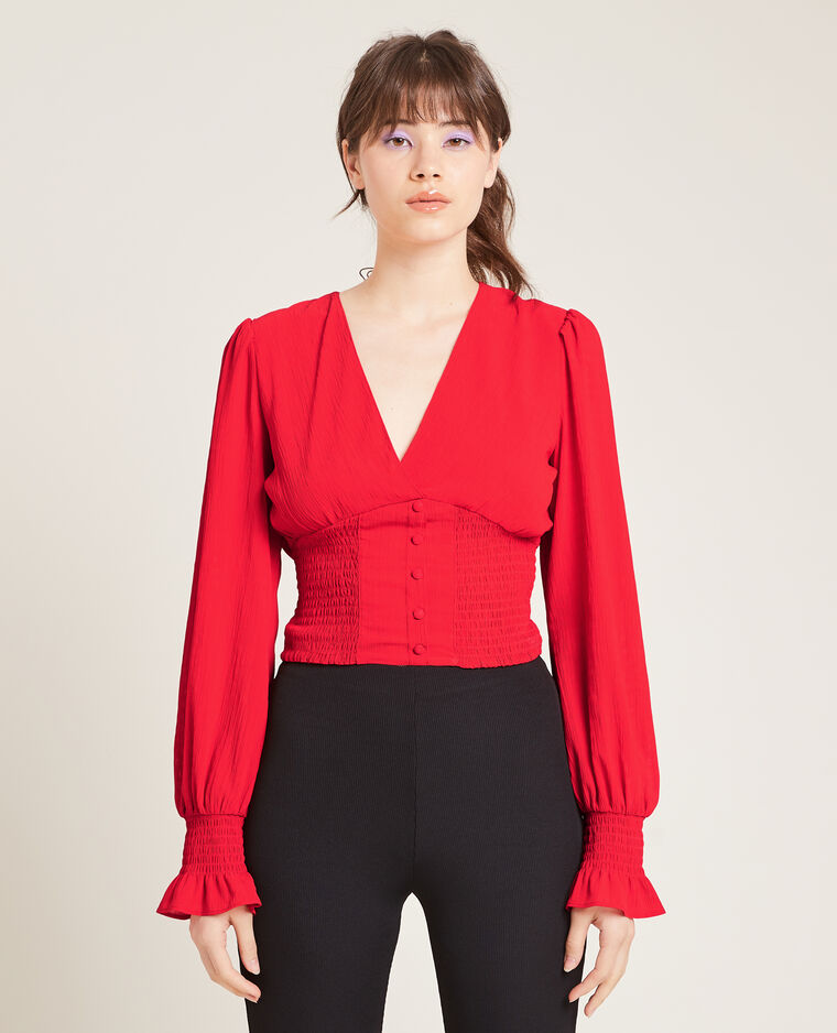 Blouse courte rouge - Pimkie