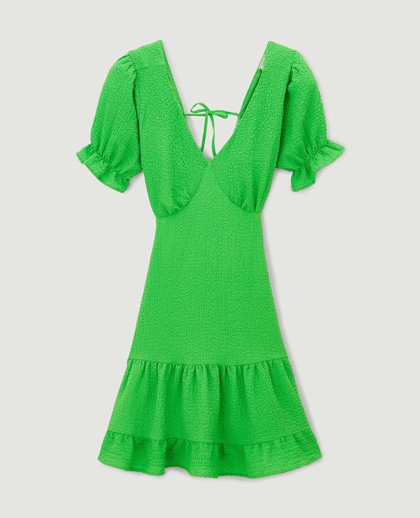 Robe volantée dos-nu vert - Pimkie
