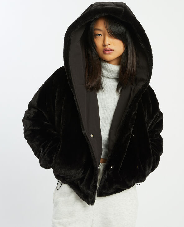 Veste bimatière réversible noir - Pimkie