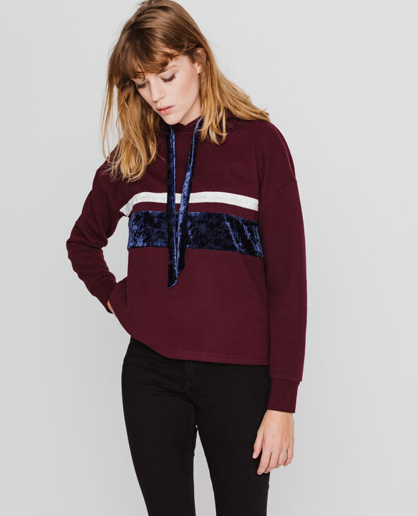 Sweat à capuche bordeaux - Pimkie