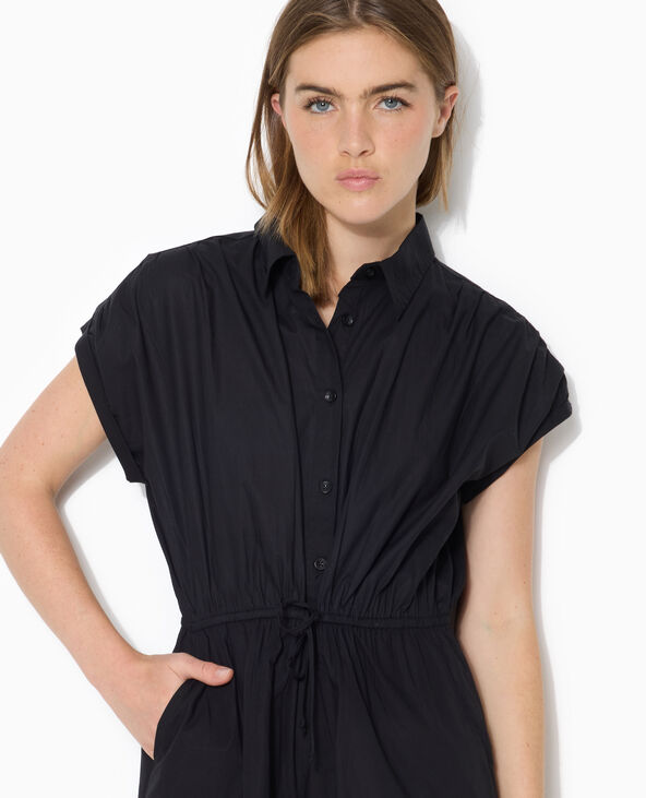 Combishort chemise avec taille élastiquée noir - Pimkie