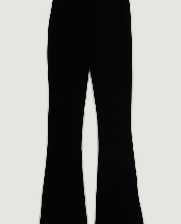 Pantalon flare velours noir - Pimkie