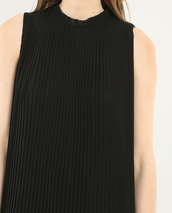 Robe en voile plissé noir - Pimkie