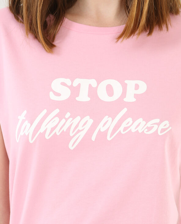T-shirt à message rose - Pimkie