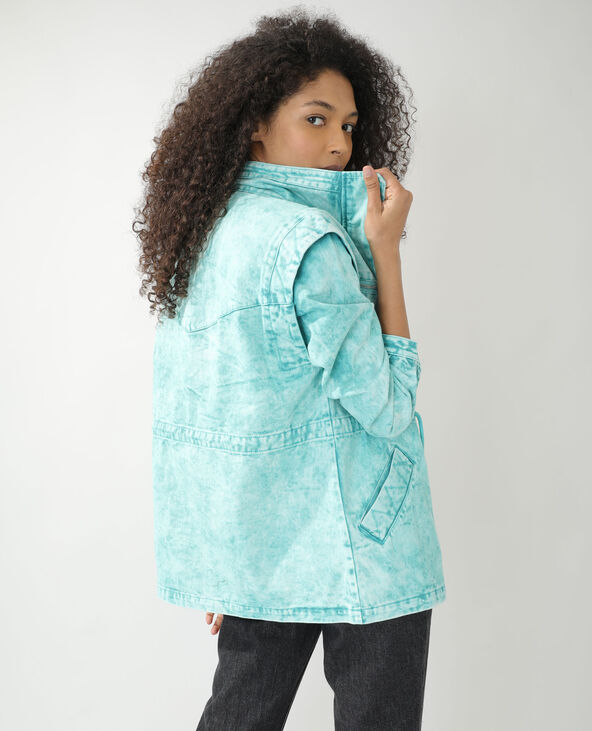 Veste longue en jean