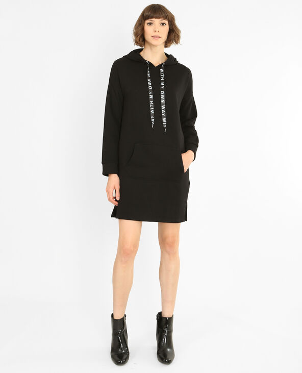 Robe sweat noir - Pimkie
