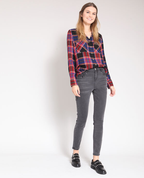 Chemise à carreaux noir - Pimkie