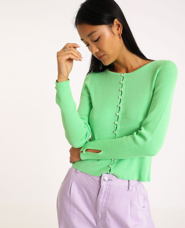 Gilet moulant vert - Pimkie