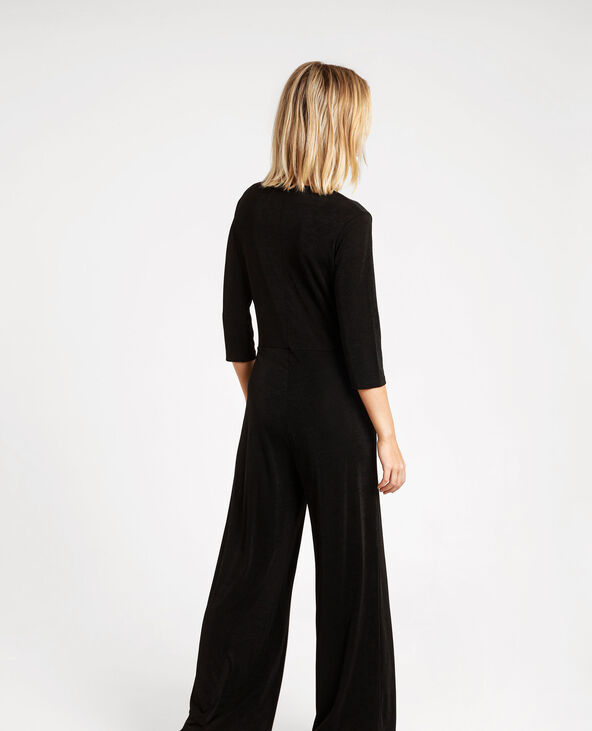 Combi-pantalon à col V noir - Pimkie