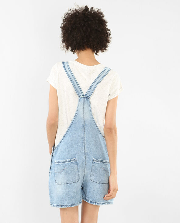 Salopette courte en jean bleu - Pimkie