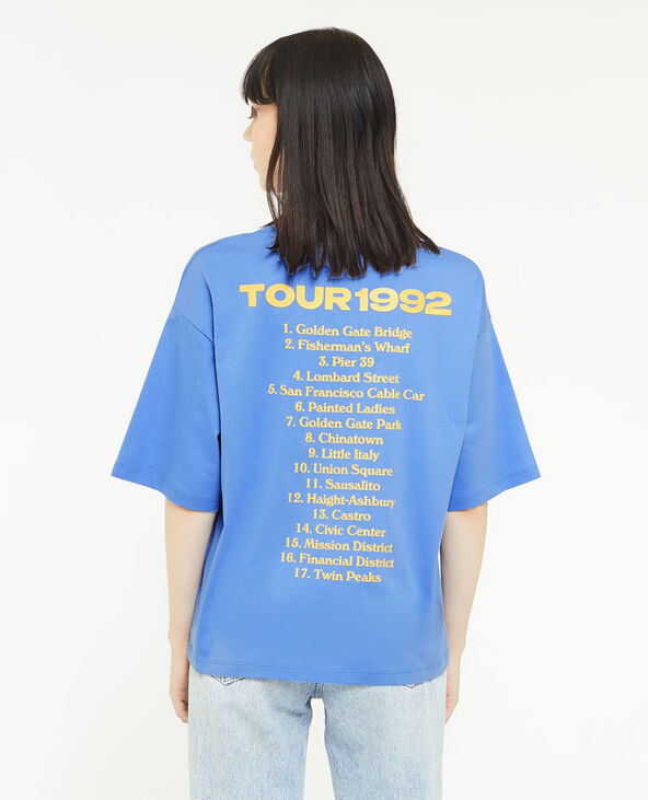 T-shirt oversize imprimé bleu - Pimkie
