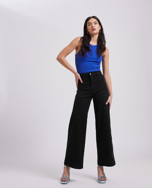 Jean wide taille haute noir - Pimkie