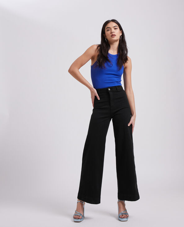 Jean wide taille haute noir - Pimkie