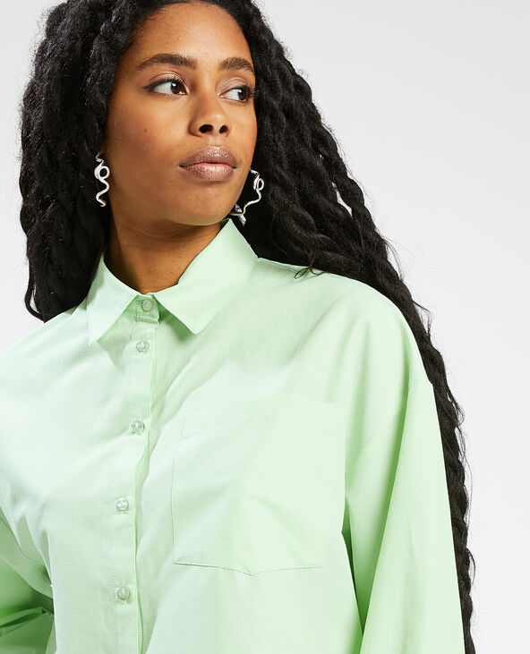 Chemise cropped vert anis - Pimkie
