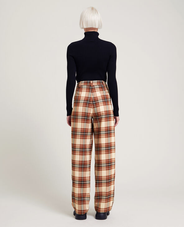 Pantalon large à pinces marron - Pimkie