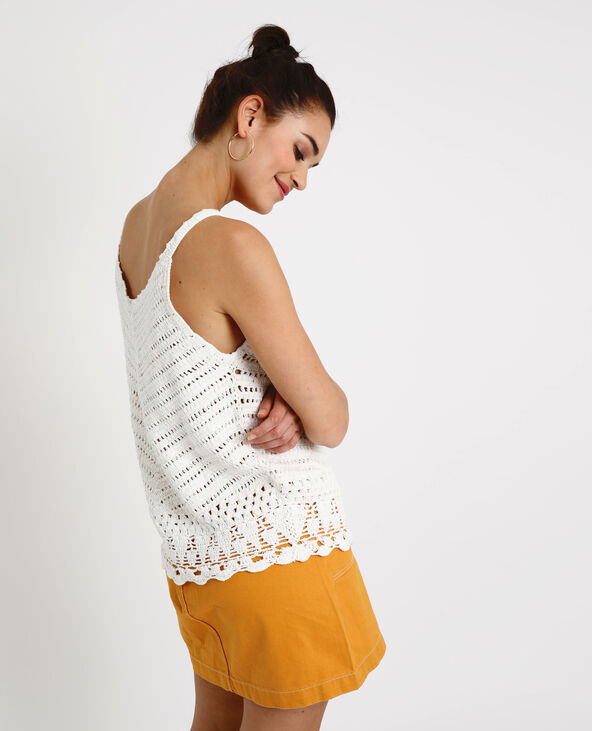 Top en crochet blanc - Pimkie