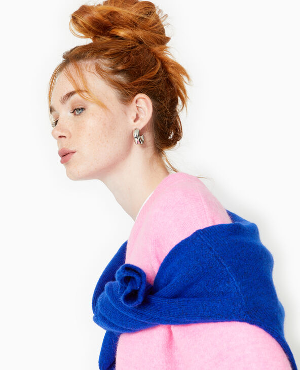 Pull col V en maille rose - Pimkie